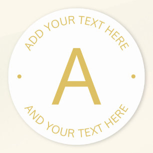 Simple Modern Customizable Text   Gold Transparent