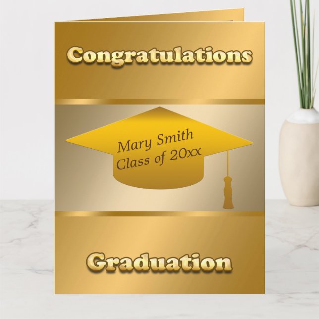 Simple Modern Customize Gold Card (Front)