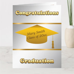 Simple Modern Customize Gold Silver Card