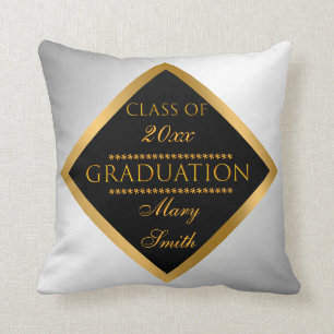 Simple Modern Customize Gold Silver Throw Pillow