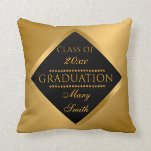 Simple Modern Customize Gold Throw Pillow