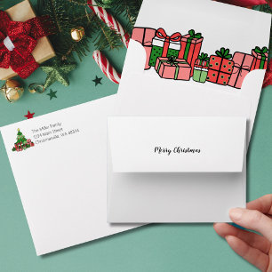 Simple Modern Cute Colourful Christmas Envelope