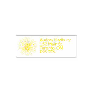 Simple Modern Daisy Burst Flower Self-inking Stamp