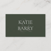 Simple Modern Dark Green RSVP Card