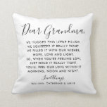 Simple Modern Dear Grandma Message Mother's Day Throw Pillow<br><div class="desc">Simple Modern Minimalist Dear Grandma Custom Message Mother's Day Throw Pillow</div>