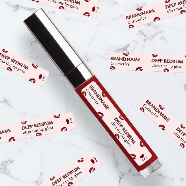 Simple Modern Deep Red Rum Tone Custom Lip Gloss (Creator Uploaded)