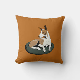 Simple Modern Dog Art Trendy Throw Pillow