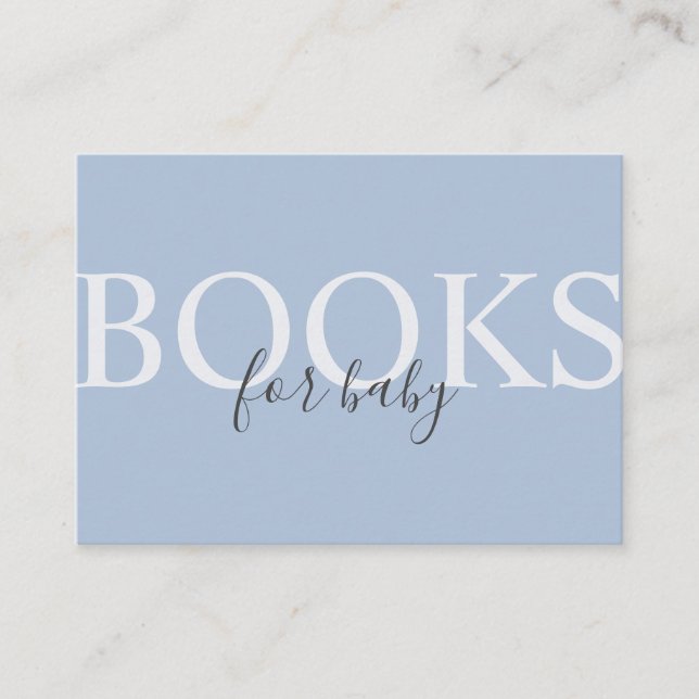 Simple Modern Dusty Blue Books for Baby Enclosure  (Front)