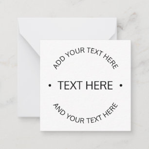 Simple Modern Editable Text   White & Black Card