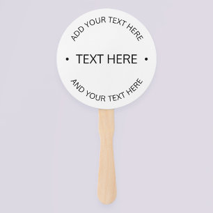 Simple Modern Editable Text   White & Black Hand Fan