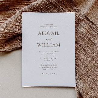 Simple Modern Elegance Wedding Invitation