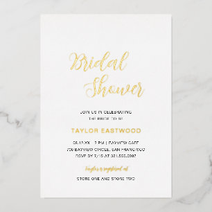 Simple Modern Elegant Bridal Shower Gold