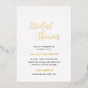 Simple Modern Elegant Bridal Shower Gold