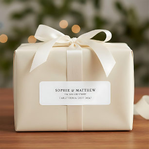  Simple modern elegant chic return address label