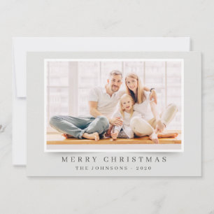 Simple Modern Elegant Christmas Custom Photo Holiday Card