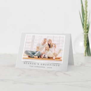 Simple Modern Elegant Christmas Custom Photo Holiday Card