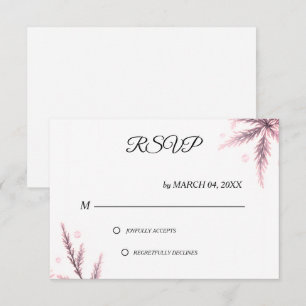 Simple Modern Elegant Classic Wedding RSVP Card