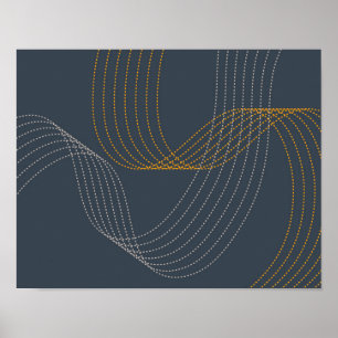 Simple, modern, elegant, cool, trendy illustration poster
