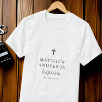 Simple Modern Elegant Cross Baby Baptism