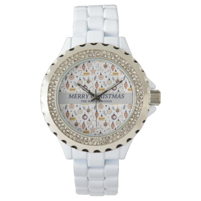 Simple Modern Elegant Decorative Christmas Family Watch (Front)