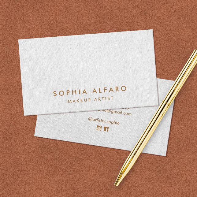 Simple Modern, Elegant Grey Beauty Professional Bu Business Card (Creator Uploaded)