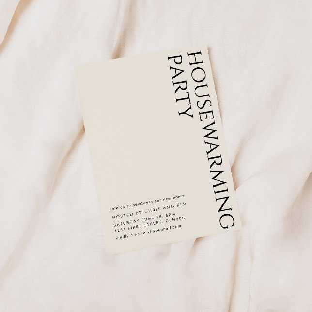 Simple Modern Elegant Housewarming Party Invite (Creator Uploaded)