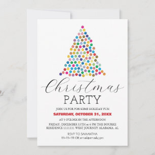 Simple Modern Elegant Script Christmas Party Invitation