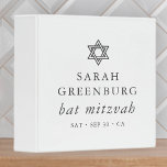 Simple Modern Elegant Star of David Bat Mitzvah<br><div class="desc">Design is composed of sans serif typography and playful cursive script typography on a simple background. 

Available here:
http://www.zazzle.com/store/selectpartysupplies</div>