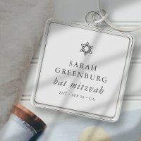 Simple Modern Elegant Star of David Bat Mitzvah