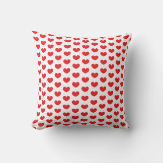 Simple Modern Elegant Trendy Red Heart Throw Pillow