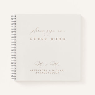 Simple Modern Elegant Wedding Guest Book