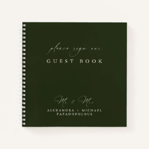 Simple Modern Elegant Wedding Guest Book