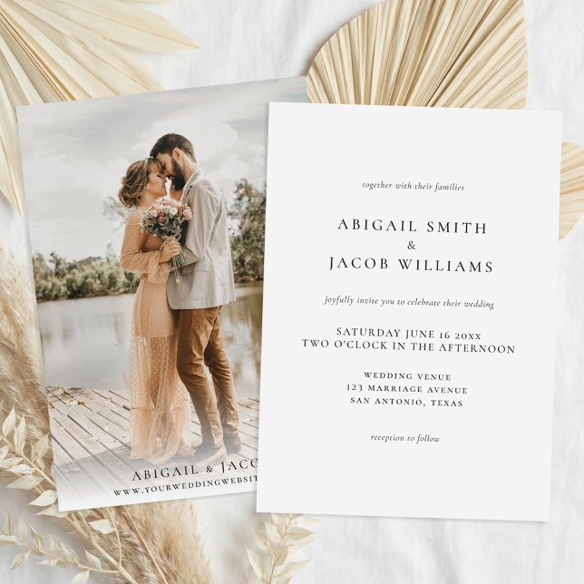 Simple Modern Elegant Wedding Invitation (Creator Uploaded)
