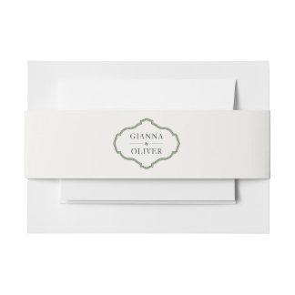 Simple Modern Elegant Wedding Invitation Belly Band