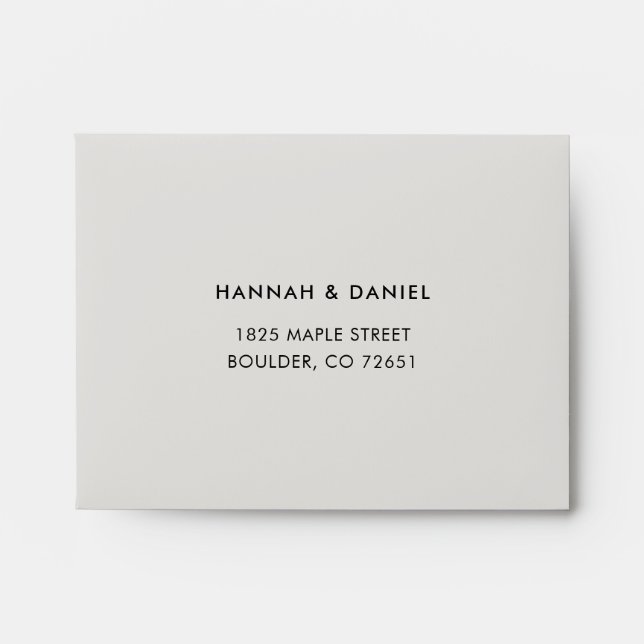 Simple Modern Elegant Wedding RSVP Envelope (Front)