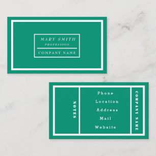 Simple Modern Emerald Business Card