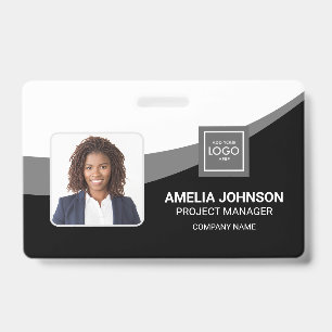 Simple Modern Employee Photo ID Badge