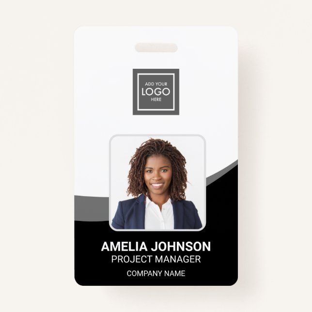 Simple Modern Employee Photo ID Badge (Front)
