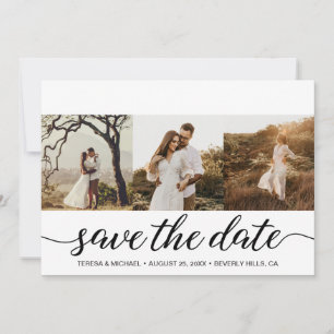 Simple Modern Engagement Photos Save the Date