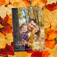 Simple Modern Fall Thanksgiving family Photo