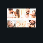 Simple Modern Family Photo collage custom Canvas Print<br><div class="desc">Create a heartwarming display of family memories with this Simple Modern Family Photo Collage Custom Wrapped canvas. Featuring a sleek, modern design that showcases your favourite family photos, this Wrapped canvas adds a personal touch to any room. The collage layout allows you to highlight multiple cherished moments, and include your...</div>