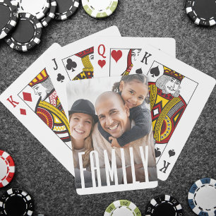 Simple Modern Family Photo Playing Cards