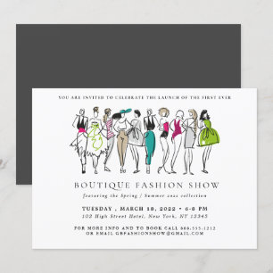 Simple Modern Fashion Show Invitation