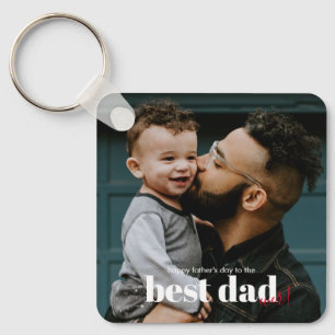 Simple Modern Father's Day Best Dad Ever Keychain