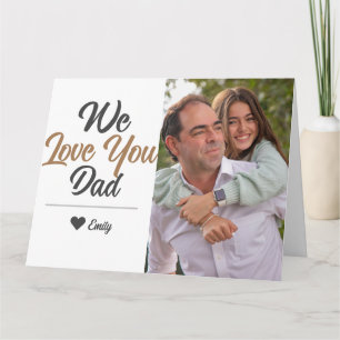 Simple Modern Fathers Day photo family Card