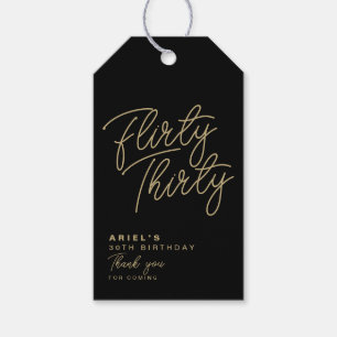 Simple Modern Flirty Thirty Personalized  Gift Tags