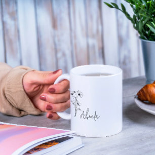 Simple Modern Floral Abuela Mug