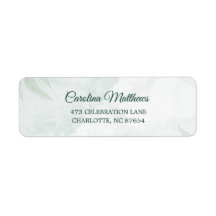 Simple Modern Floral Wedding Return Address