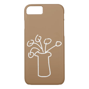 Simple modern flower white Case-Mate iPhone case