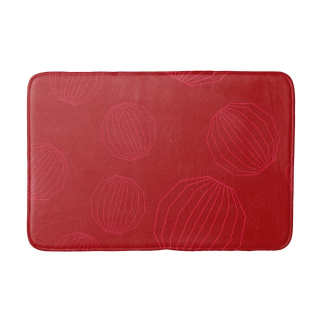 Simple, modern, flowing Christmas ornaments Bath Mat (Front)
